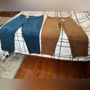 Two (2) NWT Universal Standard Cassidy High Rise Corduroy Pants, Size 16